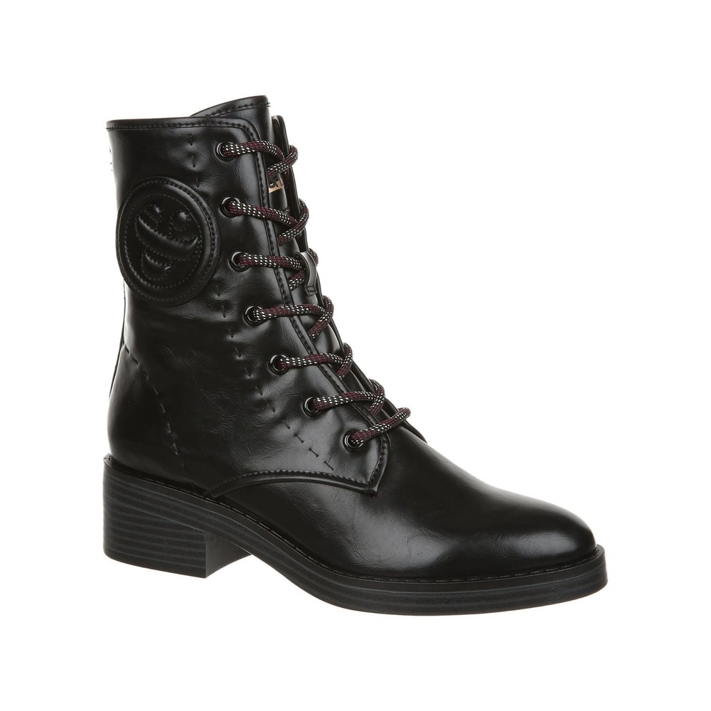 Sam & Libby Melanie Combat Boots Black Size‎ 7 Grunge Emo